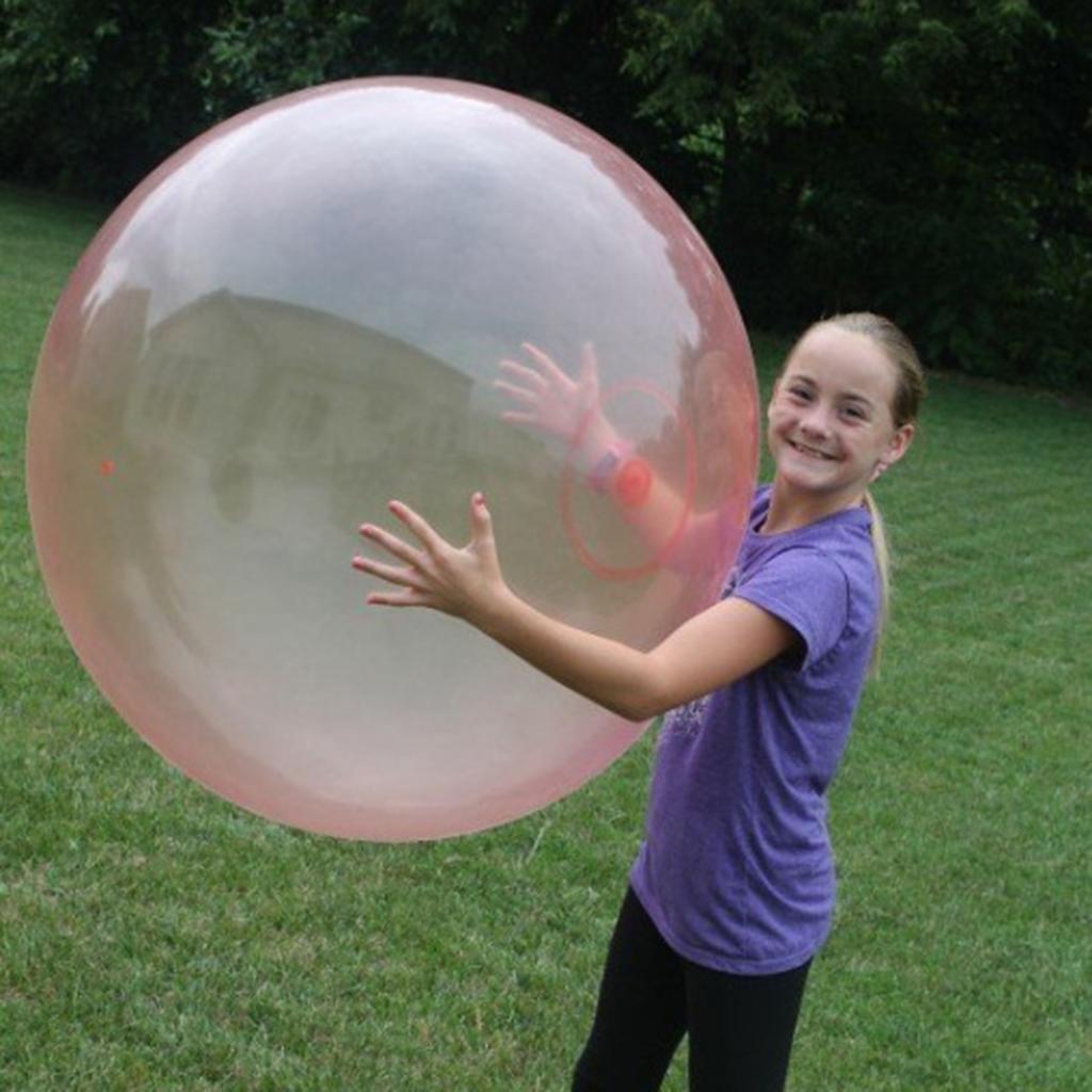  Inflatable Bubble Ball Squishy Toy Firm Super Stretch Soft Bubbles  Pink