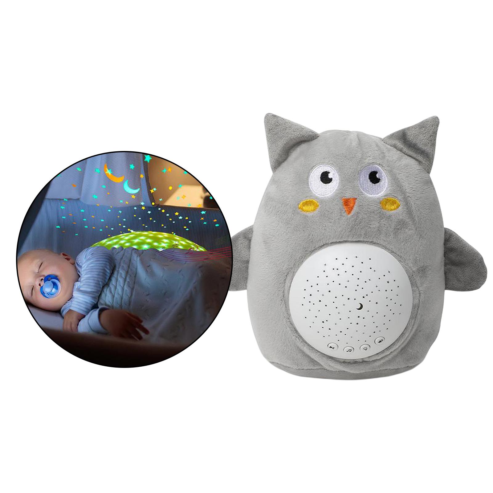Stuffed Animal Plush Toys with Night Light Projector and Music Owl