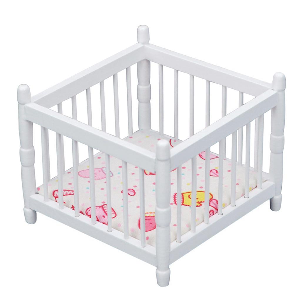 Wooden Doll House Baby Bed