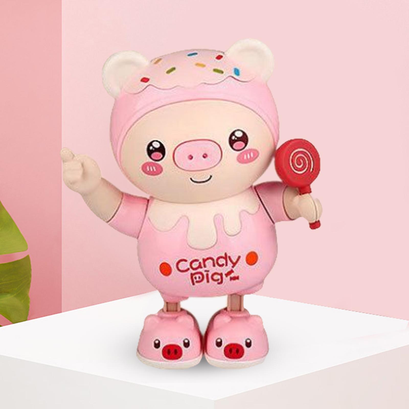 Electric Cute Piggy Interactive Game Early Educational Toy for Toddlers Pink