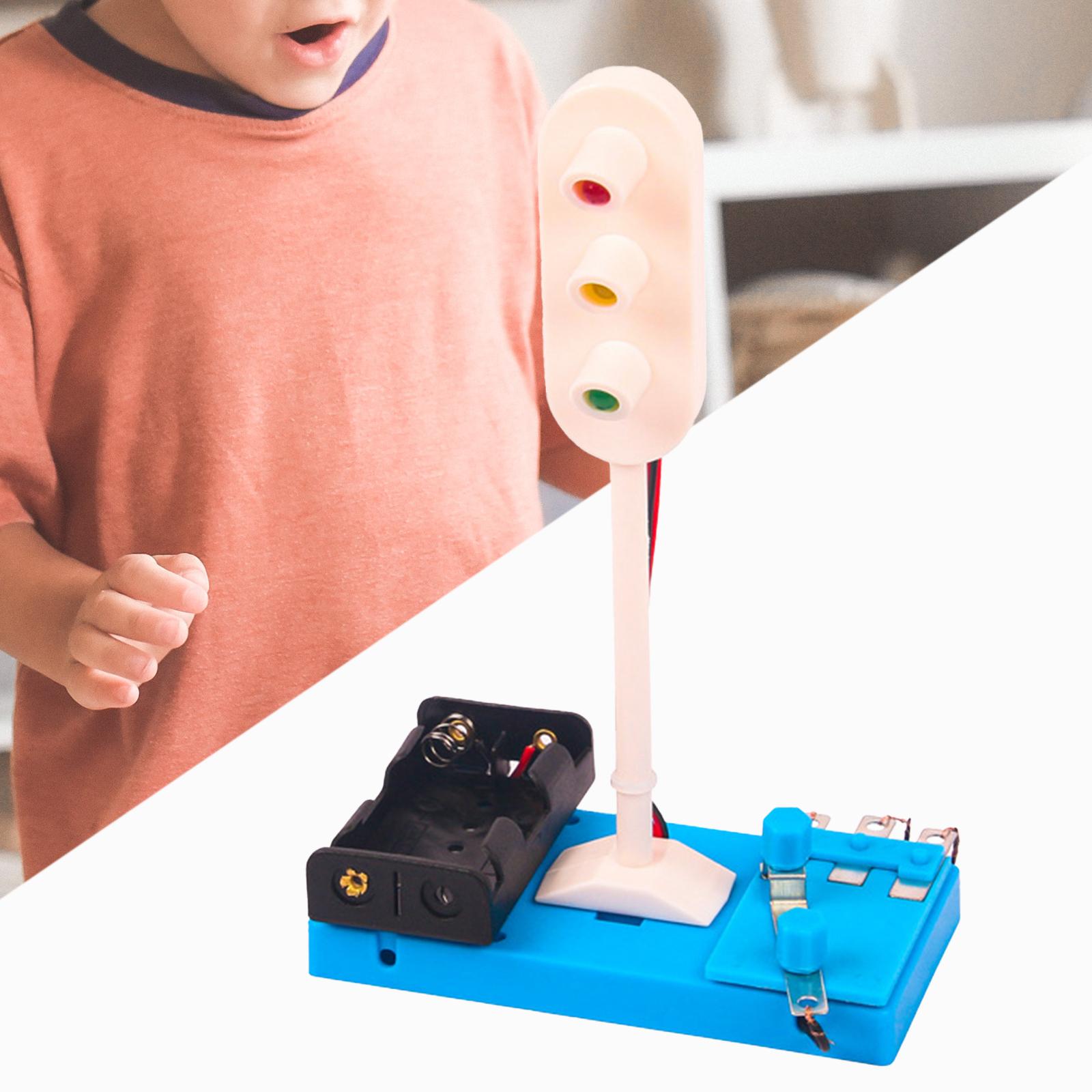 Traffic Light Toy Physics Assembling DIY Educational Toy Traffic Light Model