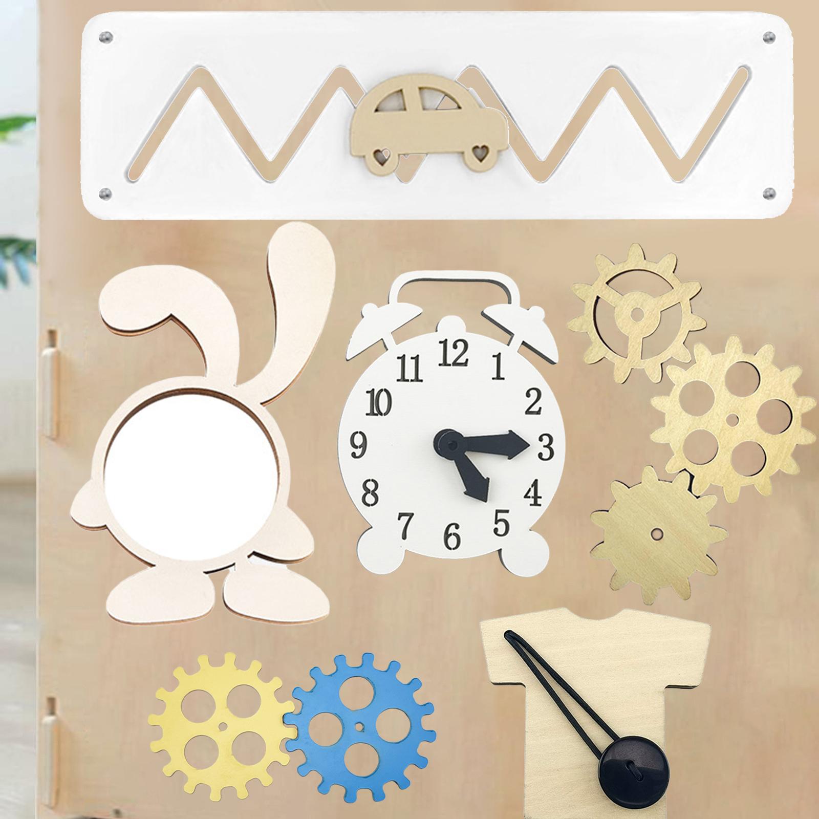 Wooden Busy Board DIY Accessories Cognition Game Early Educational Toys