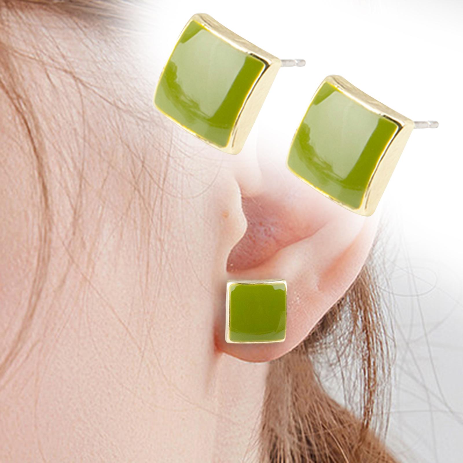 Square Stud Earrings Fine Earrings Jewelry for Graduation Masquerade Parties