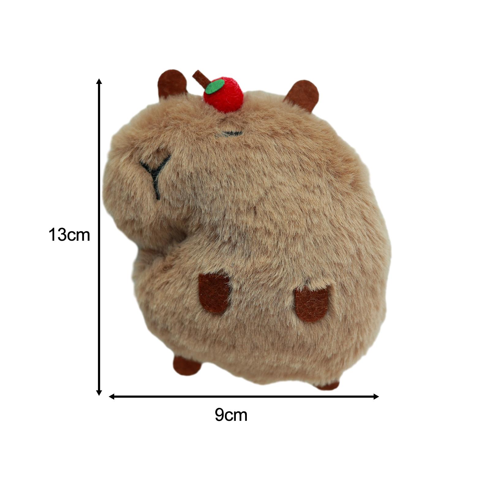 2xCapybara Stuffed Plush Keychain Cute Handbag Keyring for Family Women Lovers