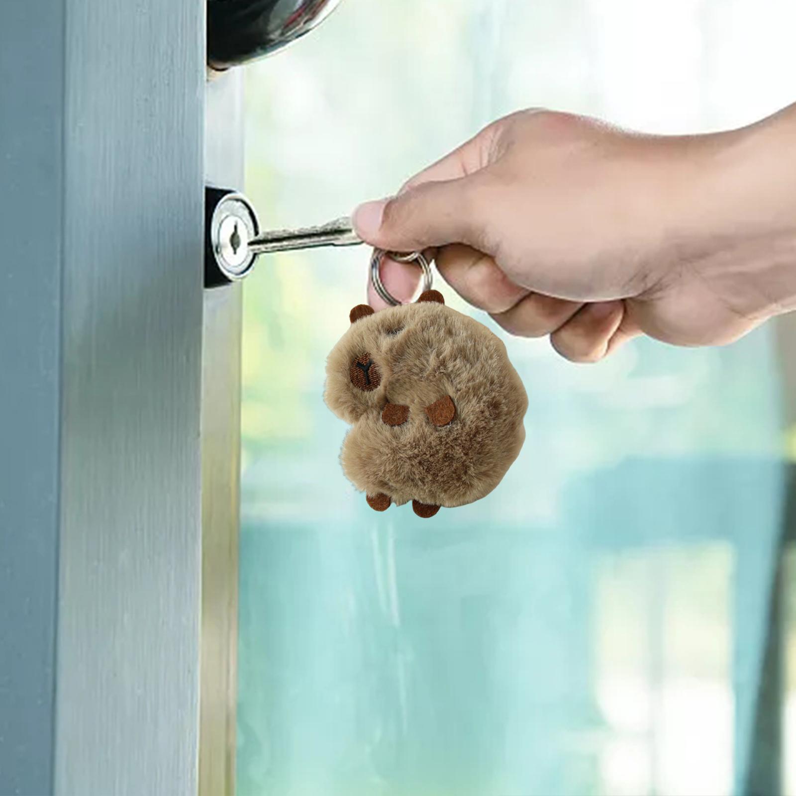 Plush Capybara Toy Birthday Gift Capybara Keychain for Lovers Friends