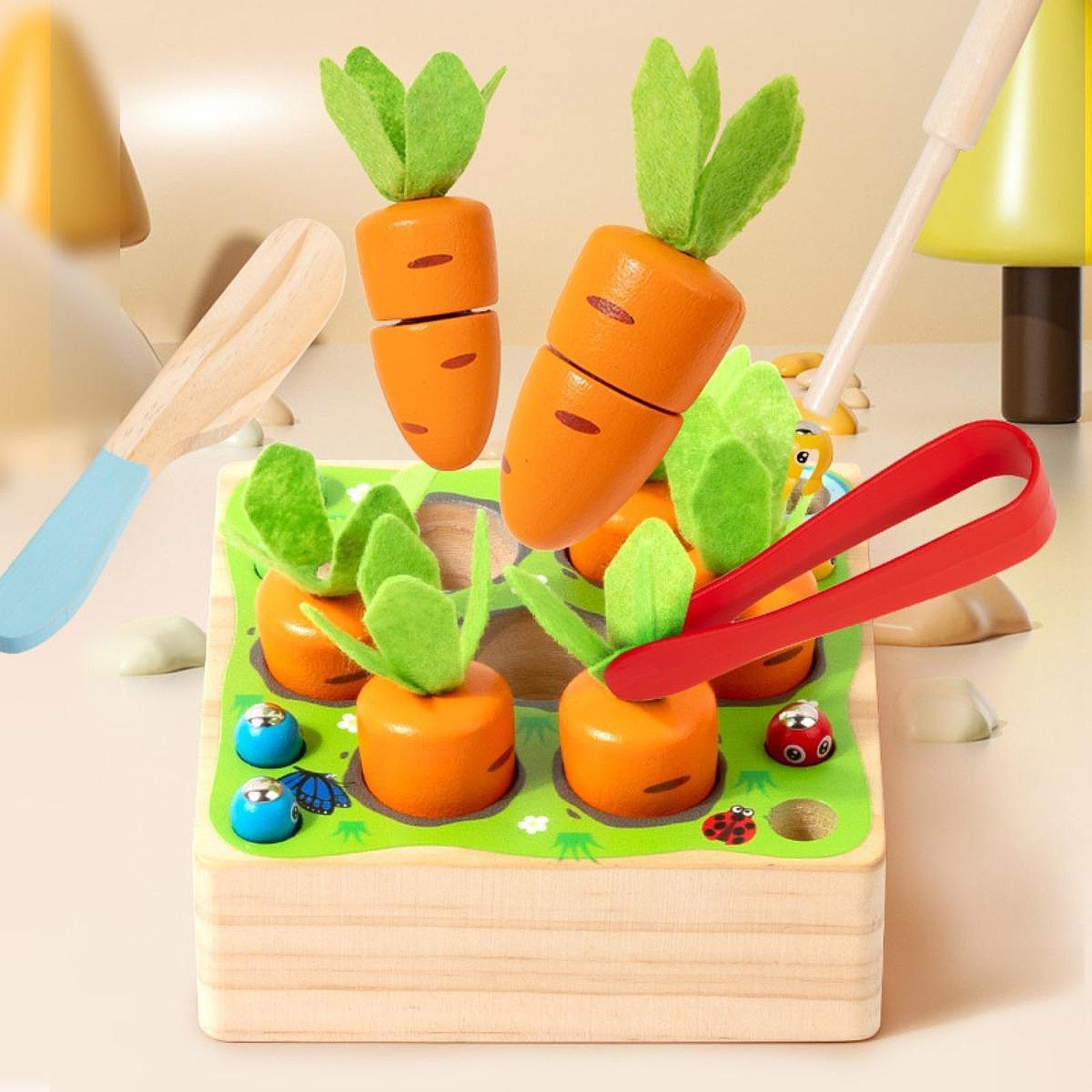 Wooden Harvest Set Montessori Wooden Educational Toys for Children Kids