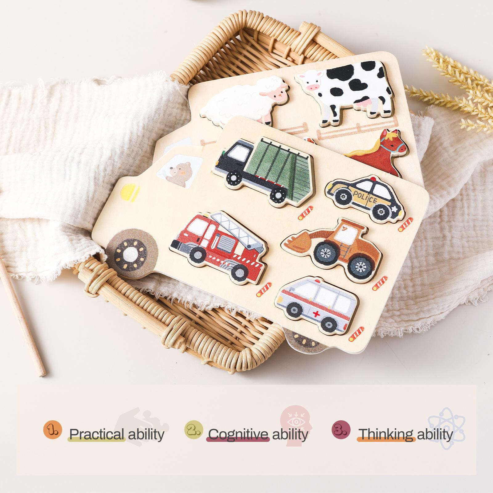 Kids Matching Puzzle Learning Activities Early Education Party Toy Preschool Animals