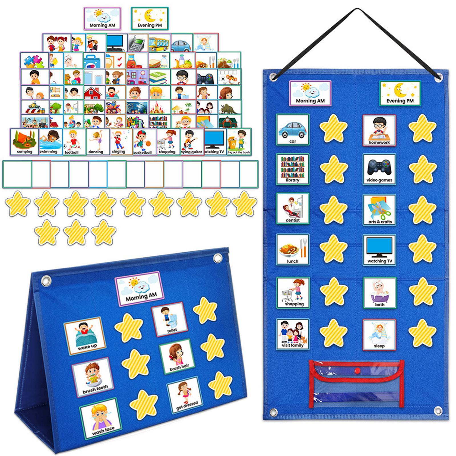 Kids Visual Schedule Calendar Desktop Standing for Classroom Homeschool Home