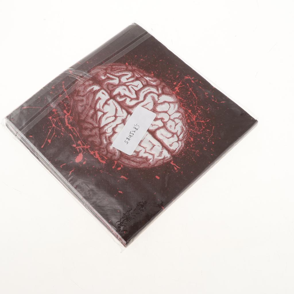 20pcs Disposable Bloody Brain Paper Napkin Halloween Tableware Napkin 