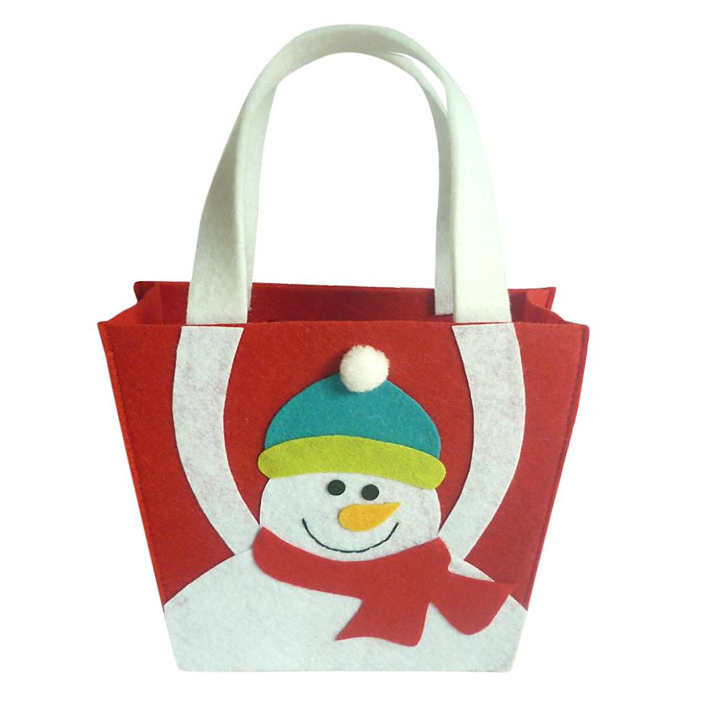 Christmas Gift Candy Bags Canvas Snowman Bags Xmas Holiday Gift