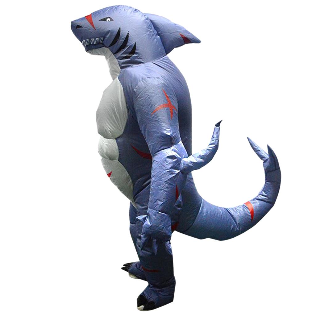 Inflatable Shark Costumes Suit Halloween Cosplay Party Costume Adult Props Jumpsuit