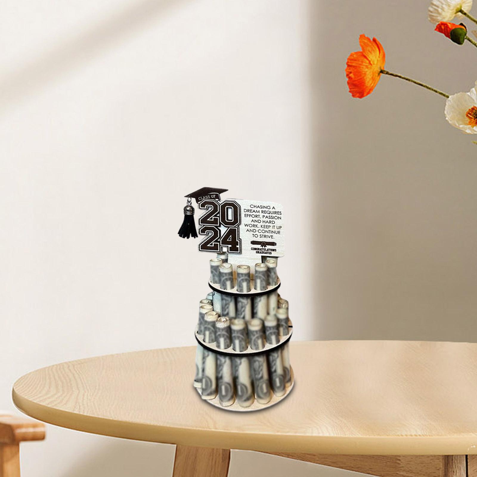 2024 Graduation Gift Money Holder Tower DIY Graduation Tiered Tray Cash Cake
