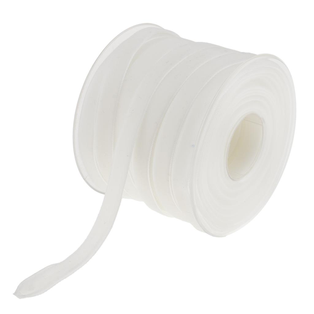 Velvet Ribbon Roll White