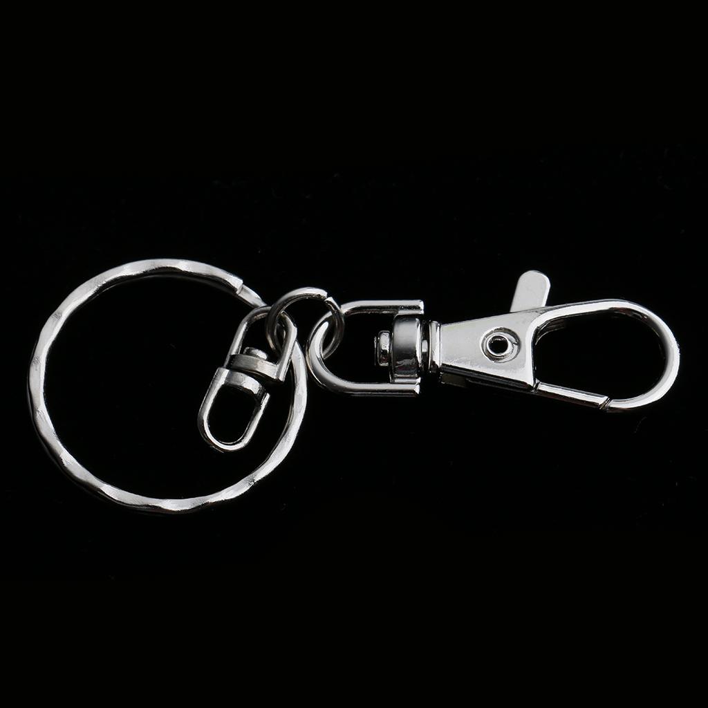 2x10 Pieces Silver Lobster Claw Clasp Keychain Key Ring Jewelry Findings