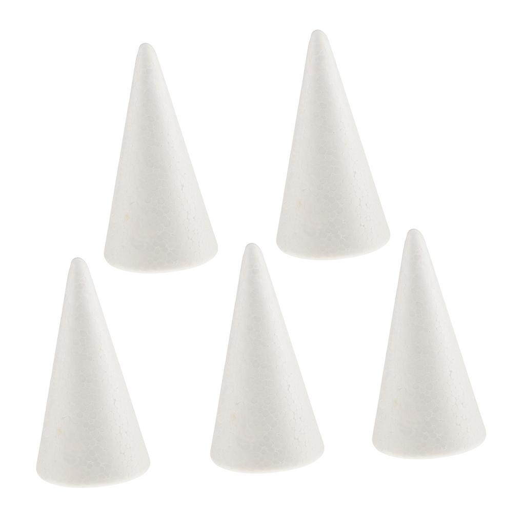12x5pcs Cone Shape Styrofoam DIY Christmas Tree for Painting Crafts