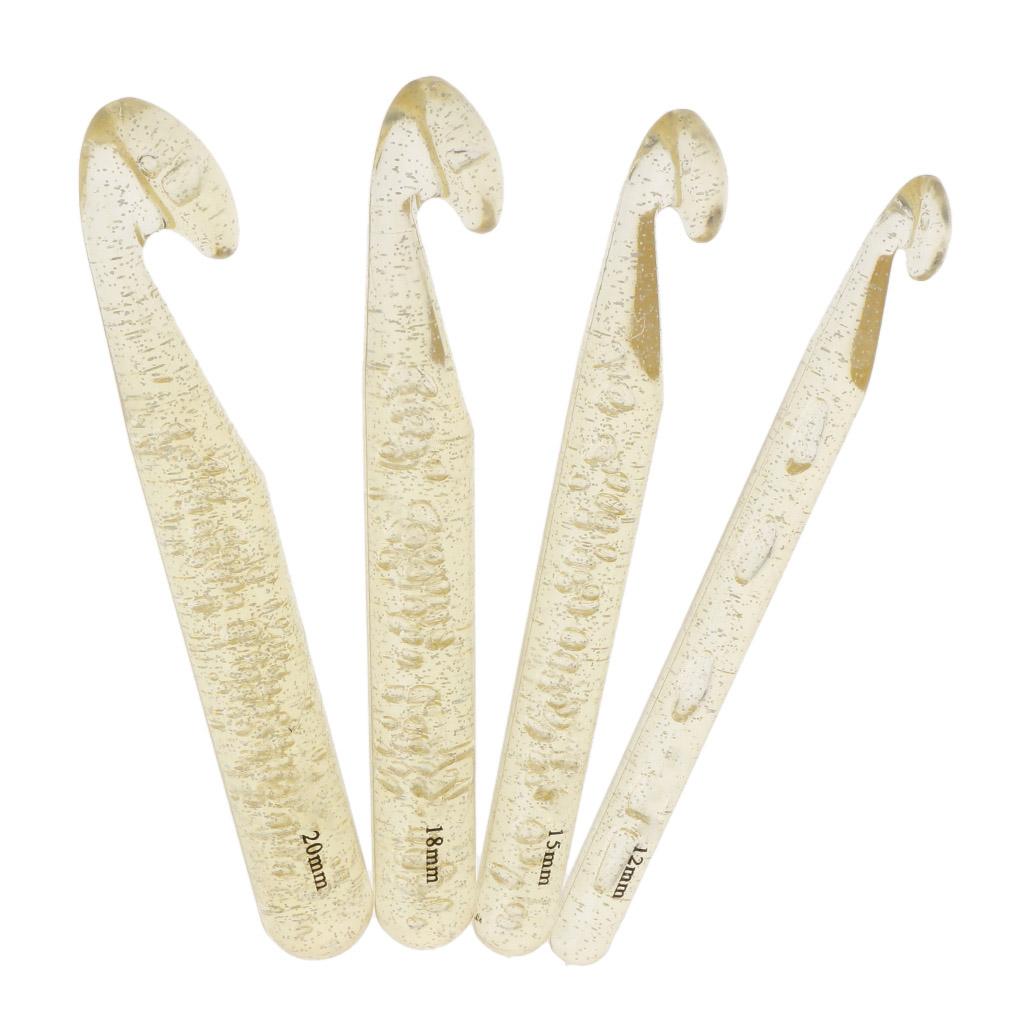 2x1 Piece Plastic Crochet Hook Knitting Needles Sewing Tools 12mm