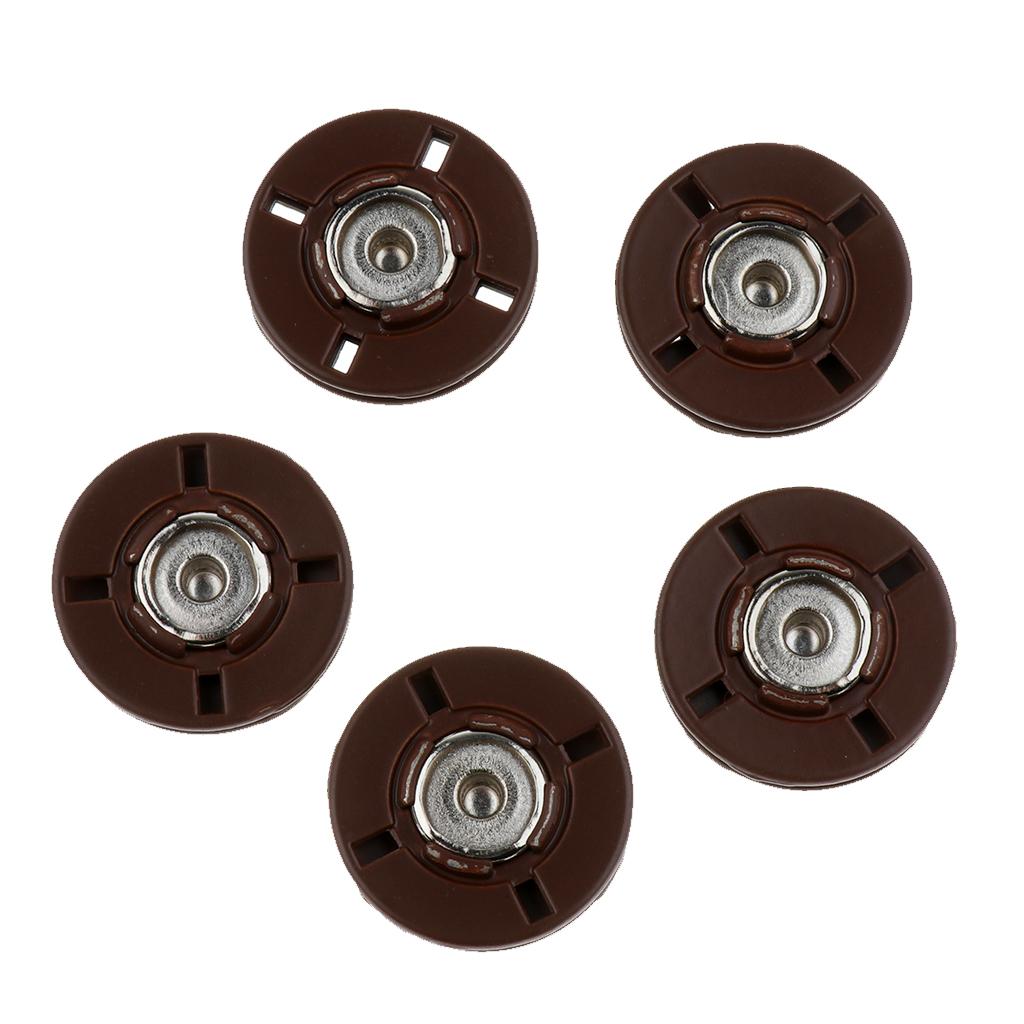 5 Sets Metal Press Stud Buttons Snap Fasteners Poppers Clothing Snap