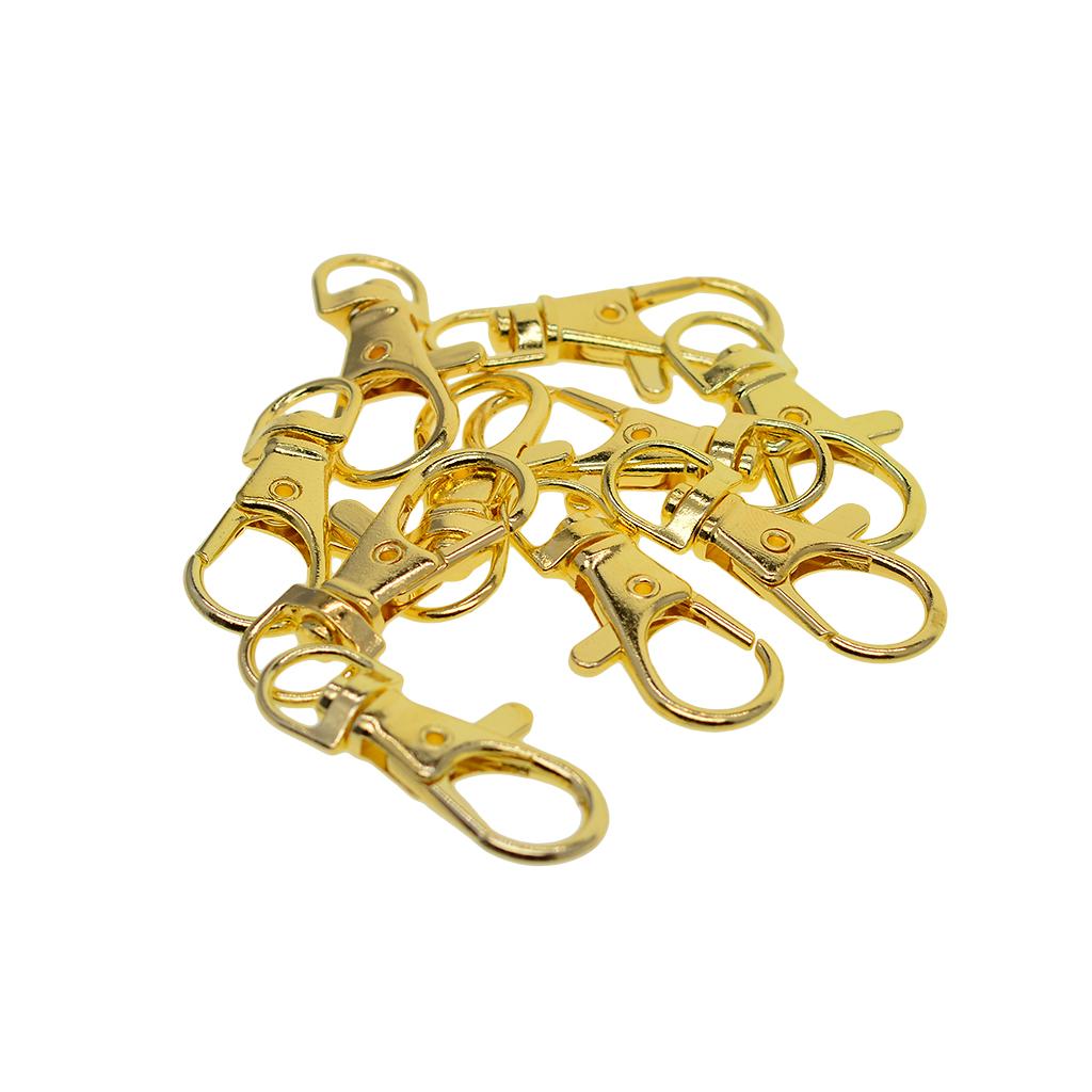 4x10 Pieces Gold Swivel Clasps Lanyard Snap Hook Lobster Claw Clasp Findings