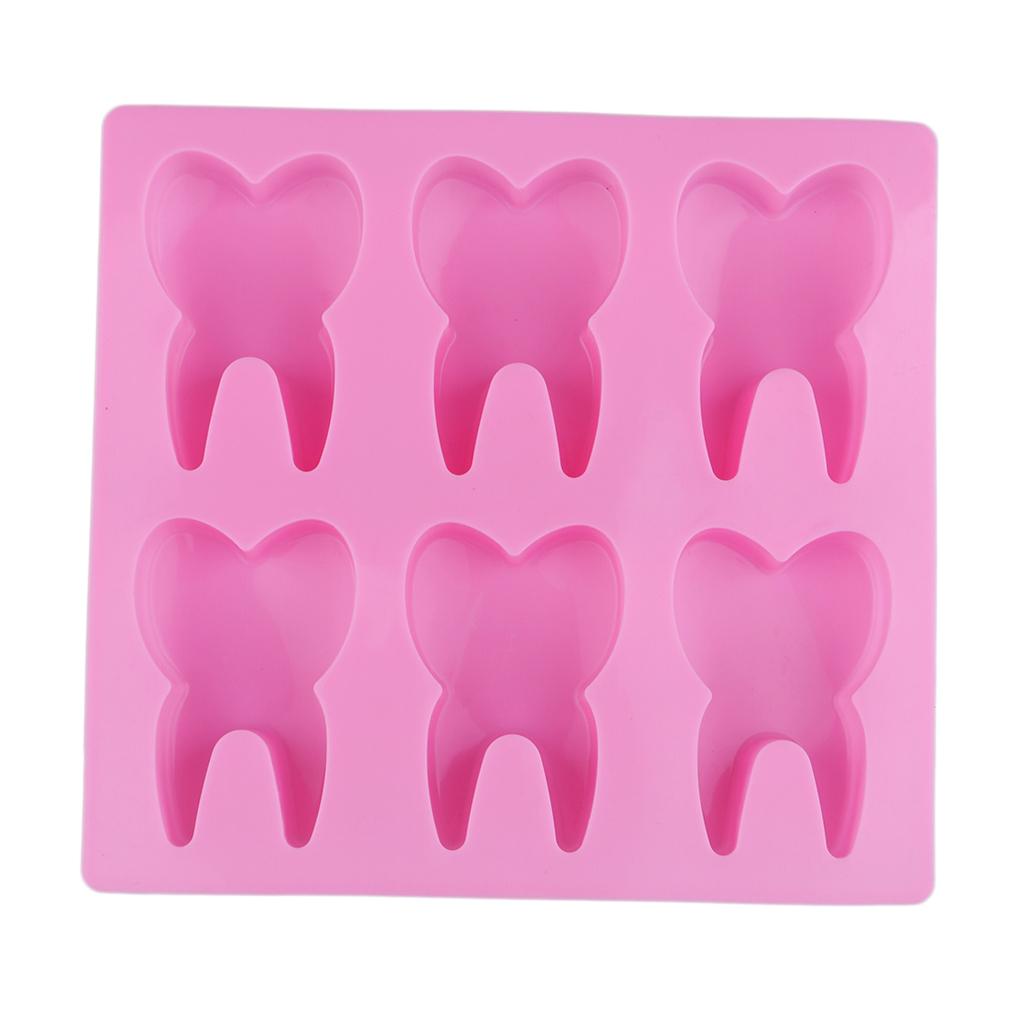 2xDIY Tooth Shape Silicone Mold Resin Casting Fondant Mould Cake Modeling Tool