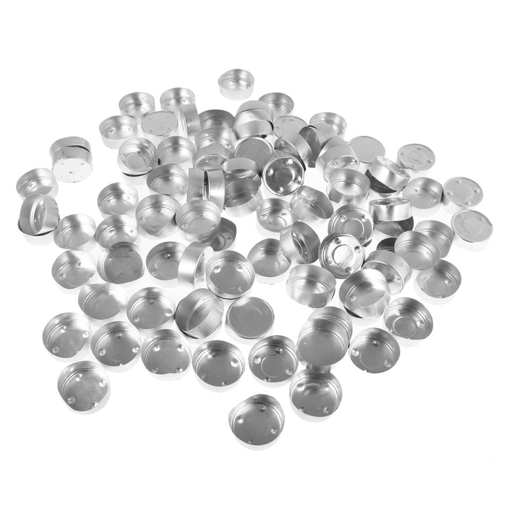 400Pcs Aluminium Tea Light Case Containers Candle Wicks DIY Candles Crafts