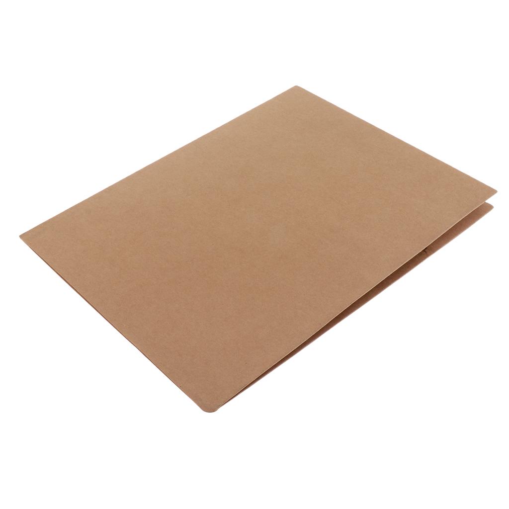 Kraft Paper File Pocket Folders Holders A4 Documents Organizers Office Brown