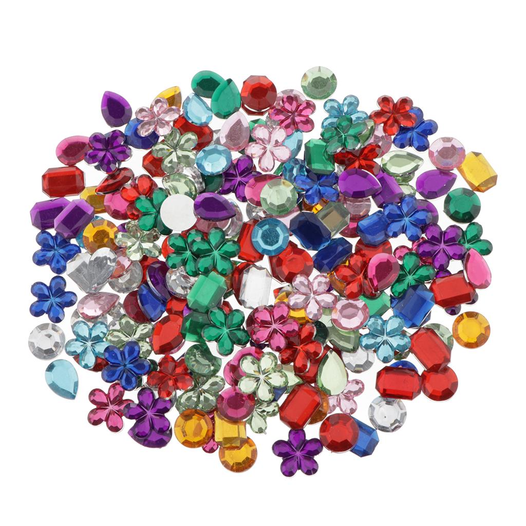180/200pcs Resin Rhinestone DIY Buttons FlatBack Rhinestone Mixed A 200Pcs