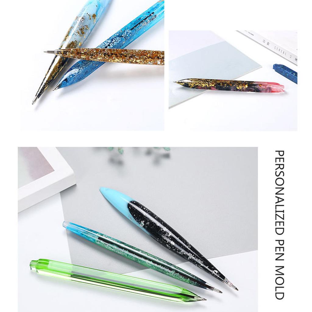4xDIY Crystal Pens Body Silicone Mould Resin Casting Jewelry Craft DIY Molds