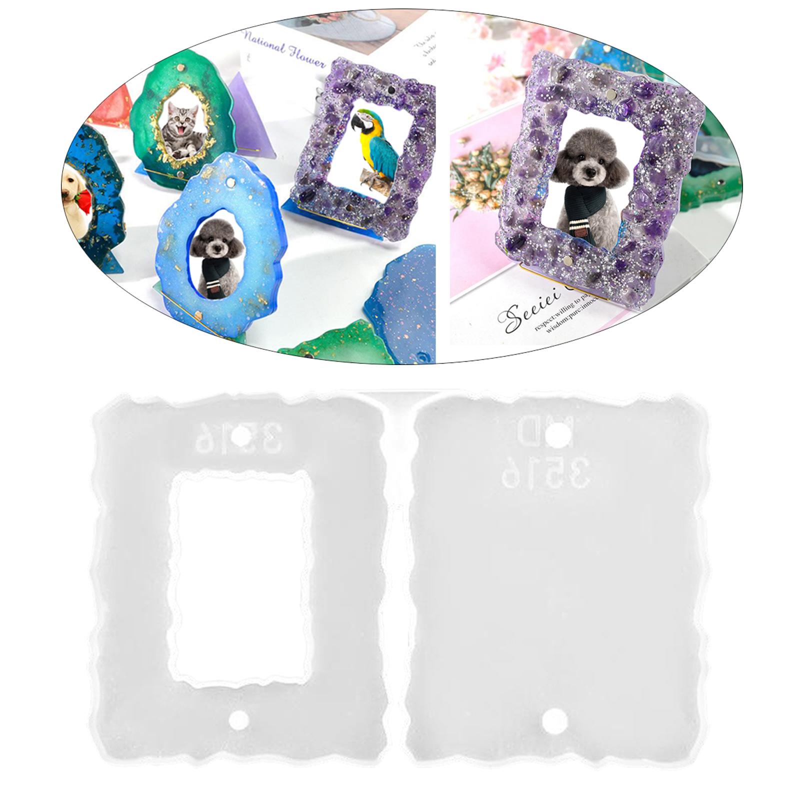 Photo Frame Silicone Resin Casting Mould DIY Epoxy Making 20x12x0.7CM