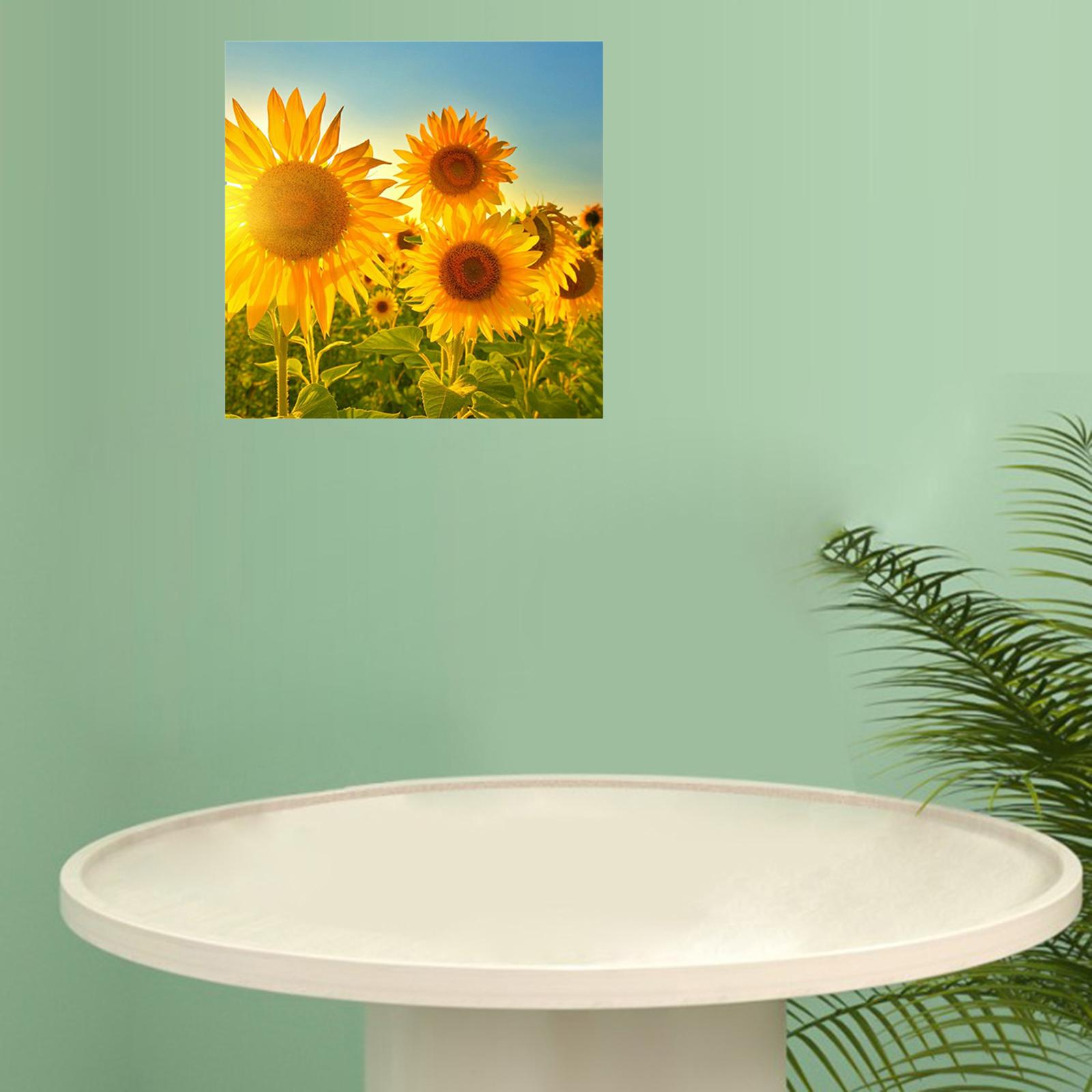 DIY Diamond Painting by Number Kit Full Drill Round Rhinestone Sunflower A