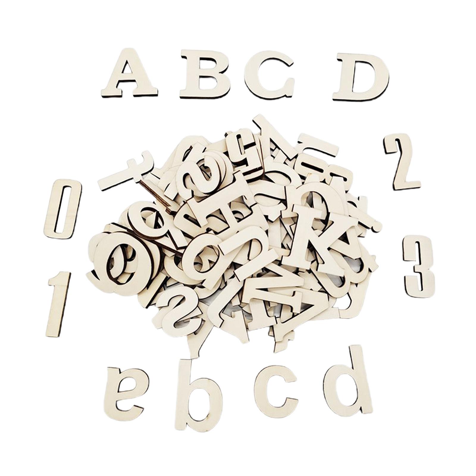 Wooden Capital Letters Alphabet Pieces
