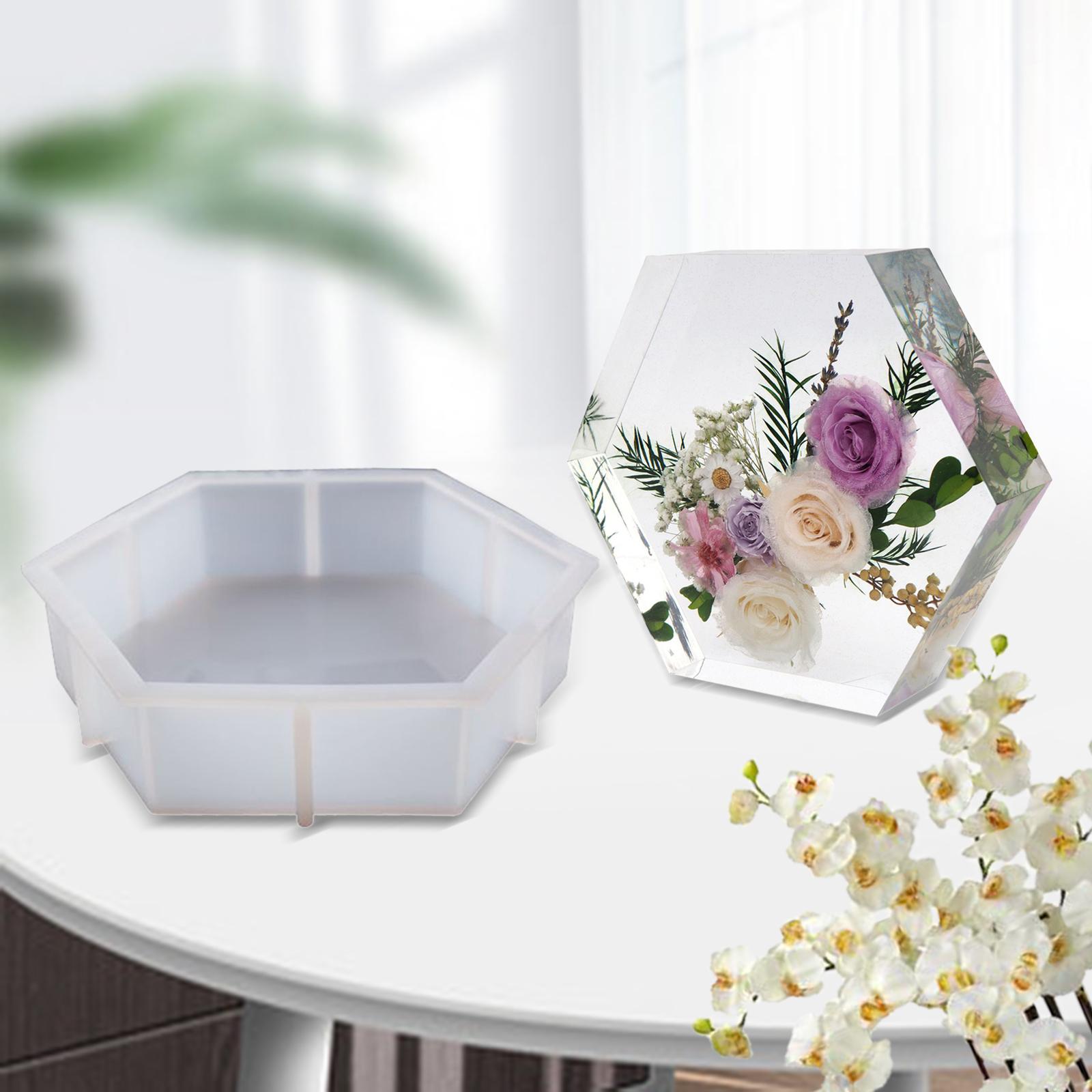 Silicone Mold Epoxy Resin Casting Mould Dried Flowers hexagon 