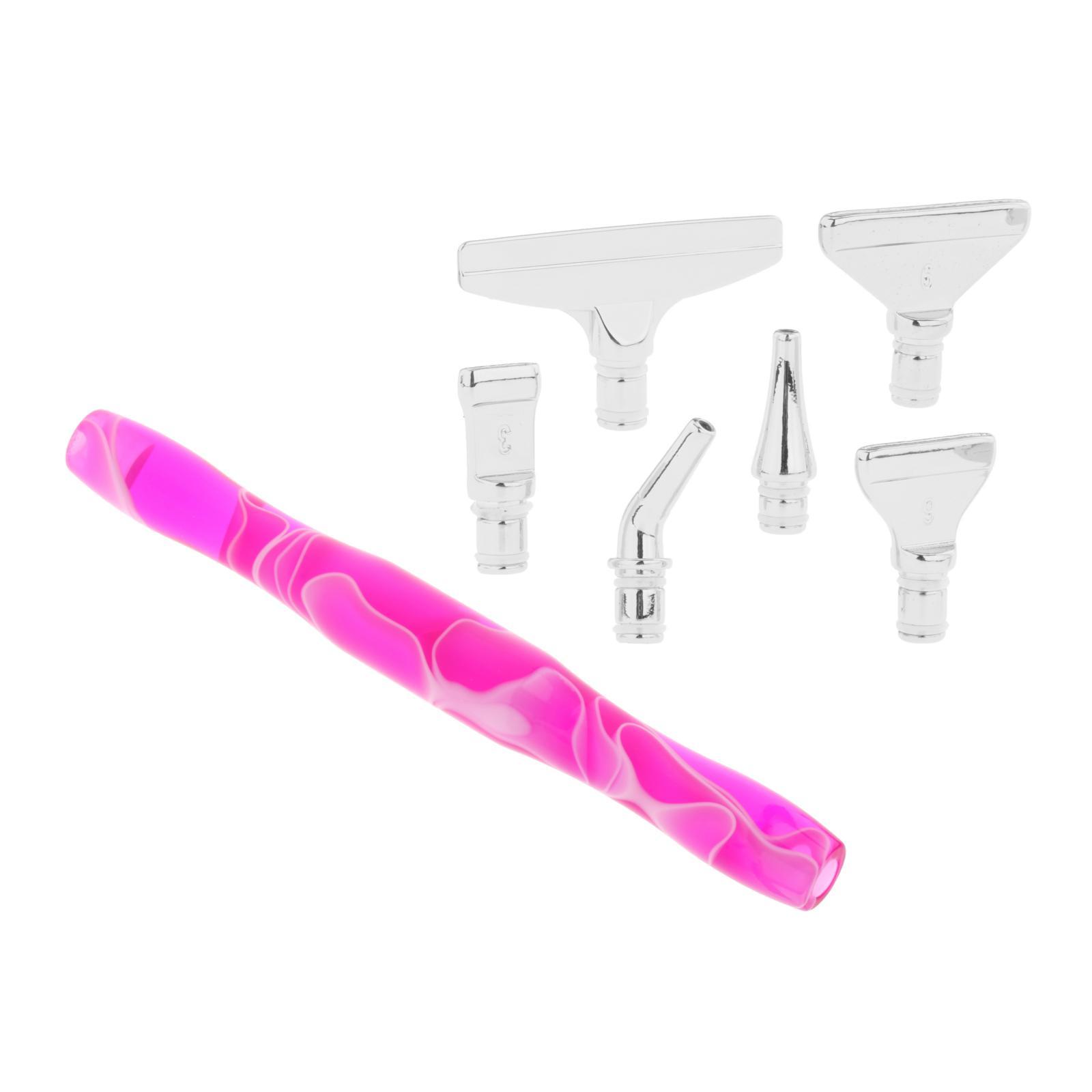 7 Pieces Resin Diamond Painting Pen Kit Diamond Art Pen Purple Silver 
