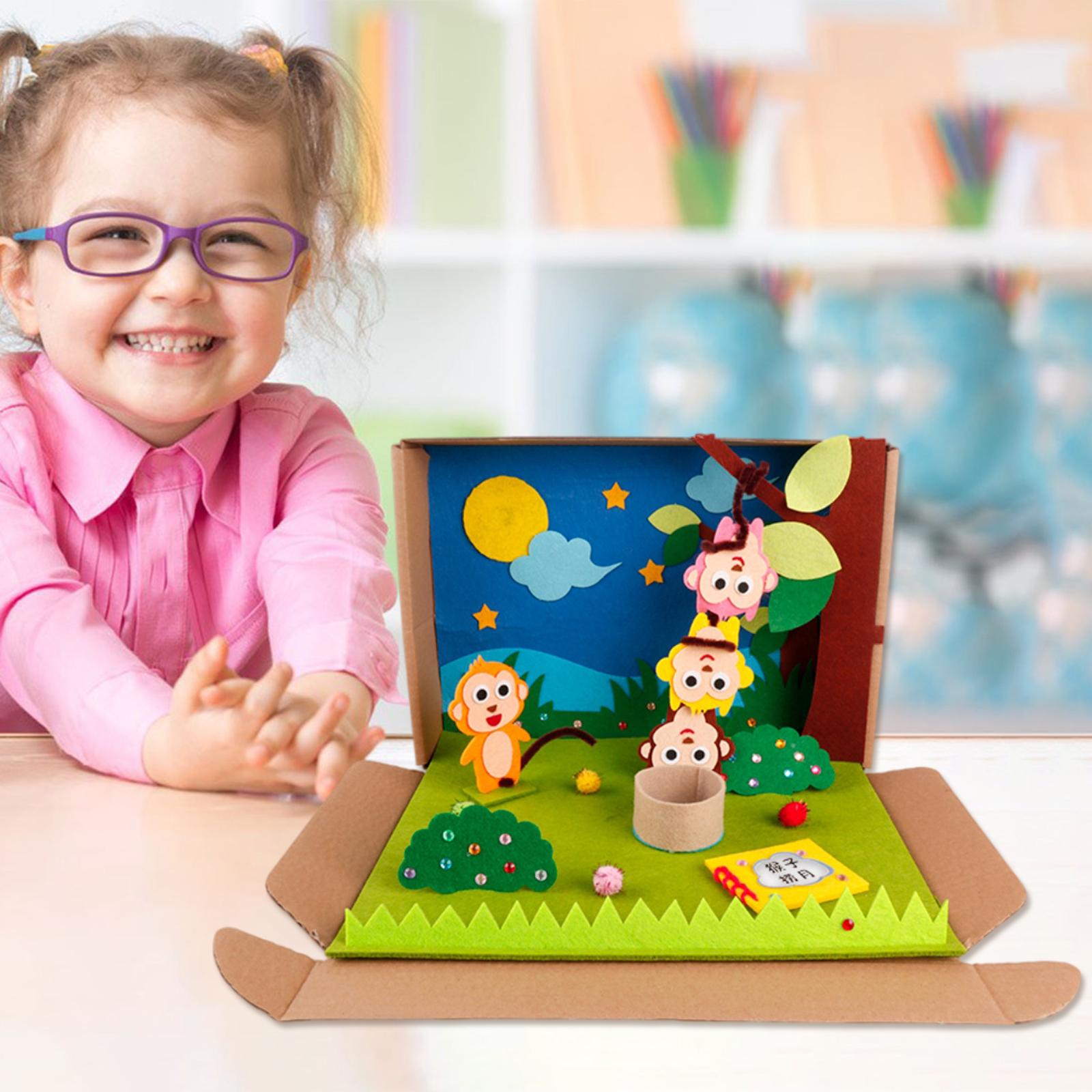 DIY Felt Craft Kit Patchwork Animals Story Monkey