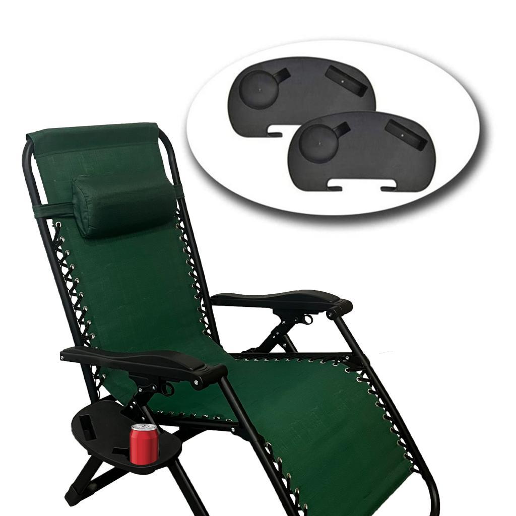 2x1pc Universal Anti Gravity Chair Cup Holder Patio Recliner Camping Chair