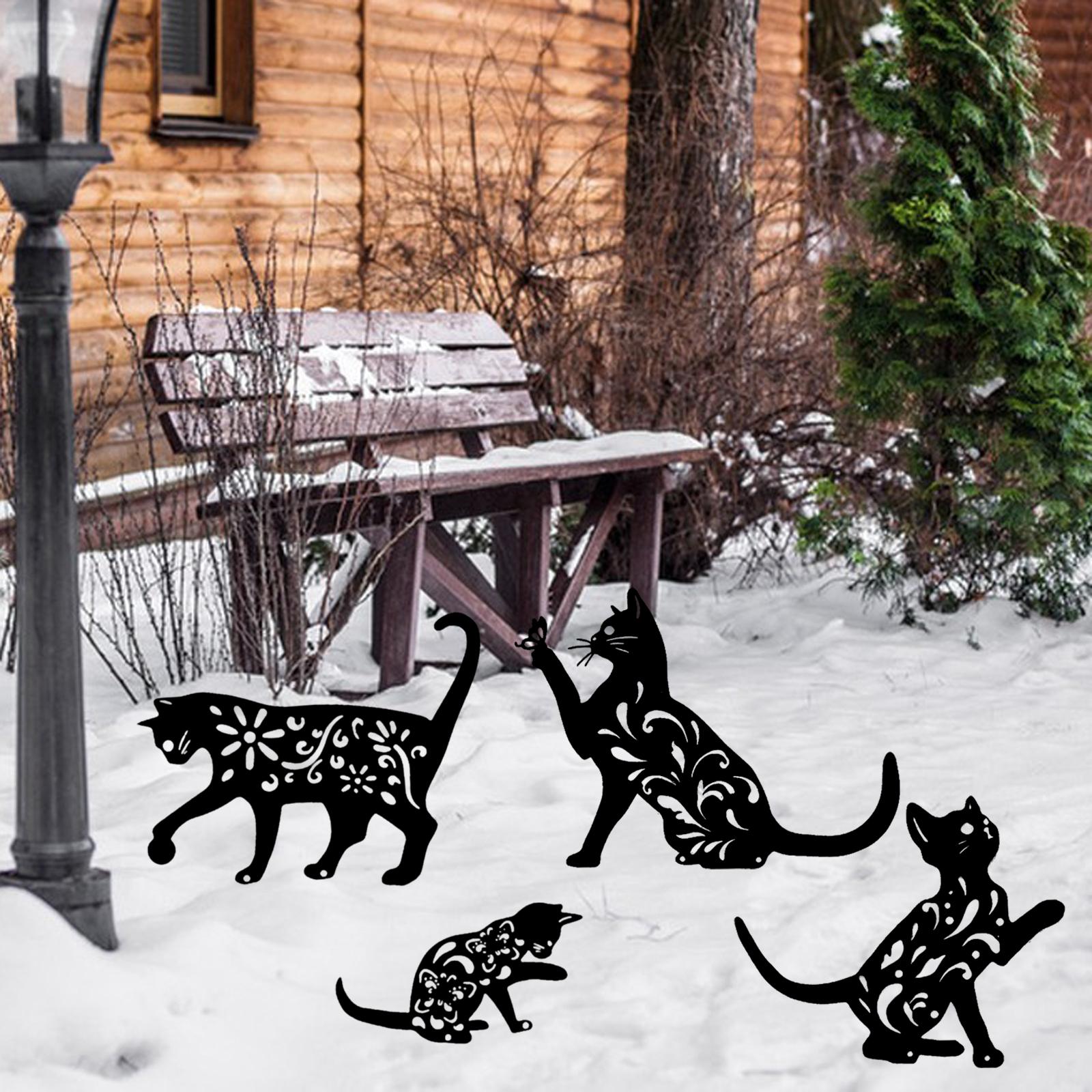 Metal Stakes Silhouette Stake Yard Sign for Outdoor Party Patio