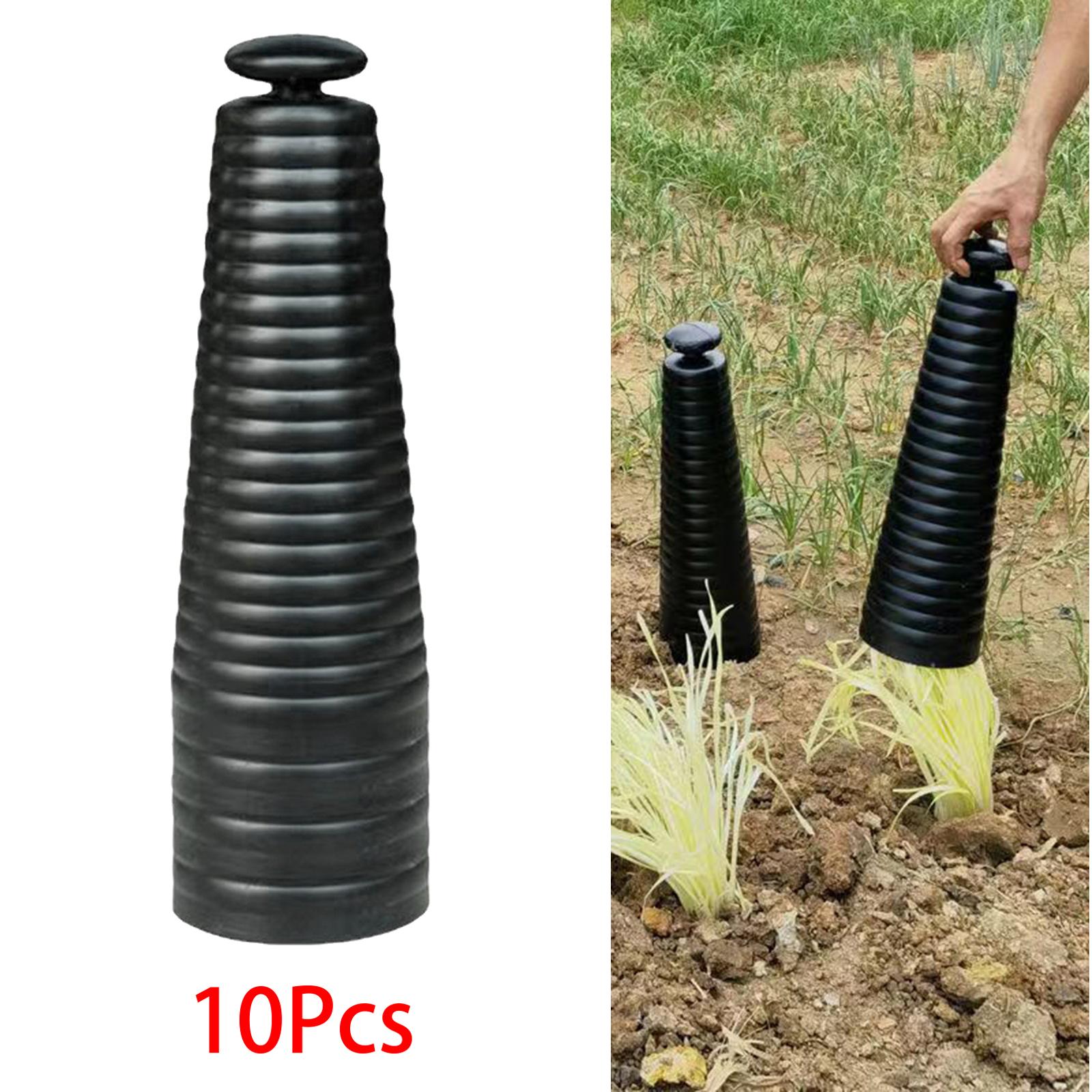 10 Pieces Straight Barrel Cover Protection Cover for Nursery Cultivation