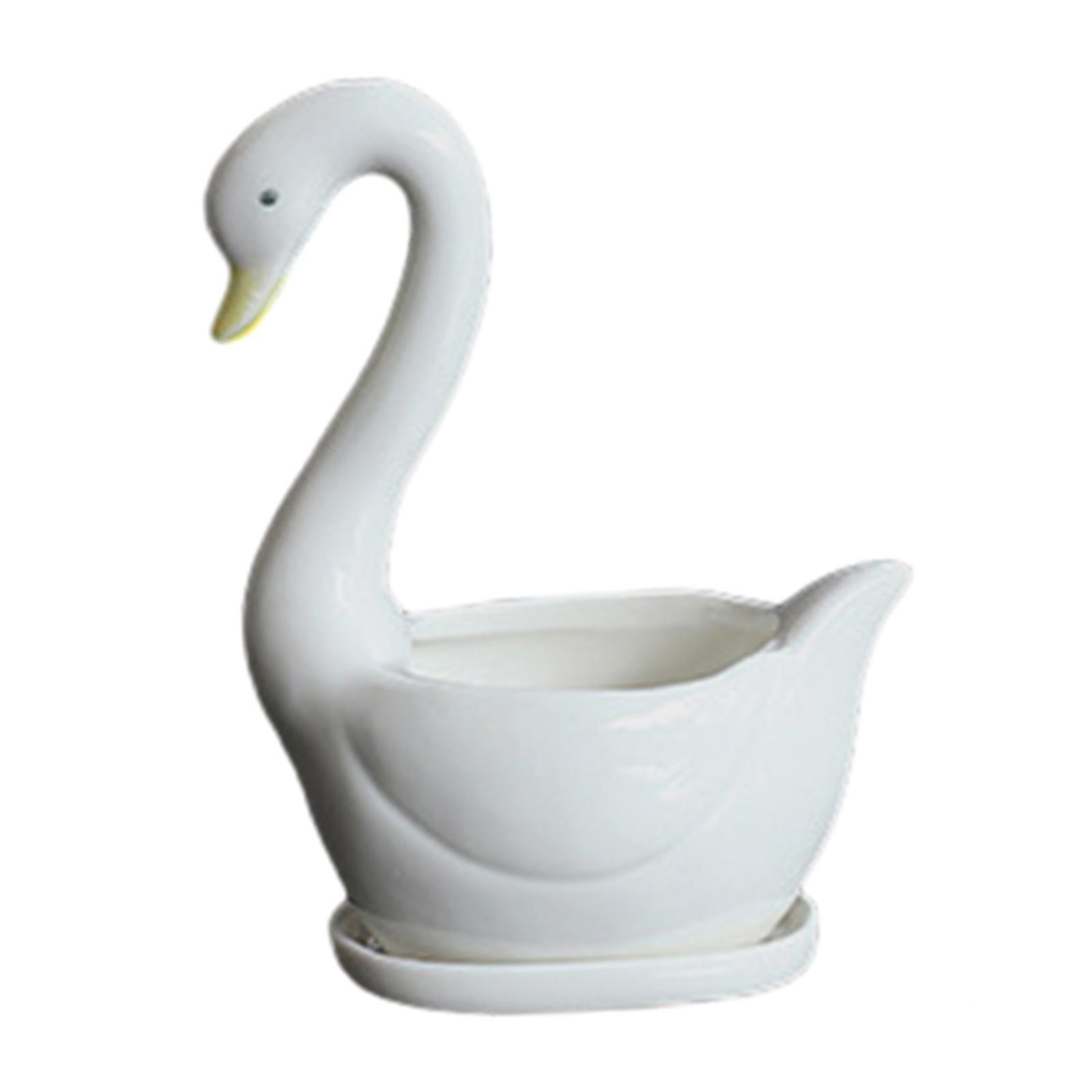 Ceramic Swan Flower Pot