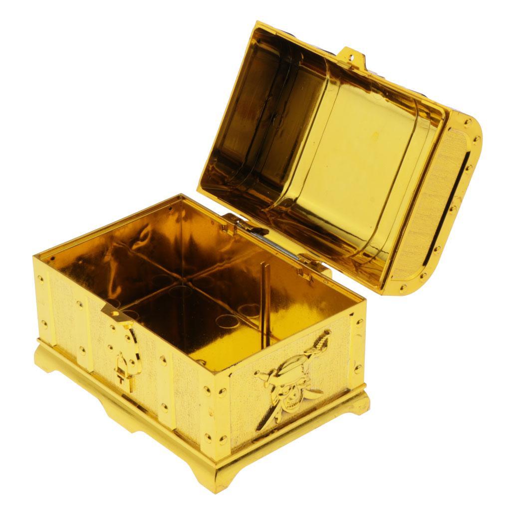 Treasure Chest for Gold Coins and Pirate Gems Jewelery Playset Storage ...