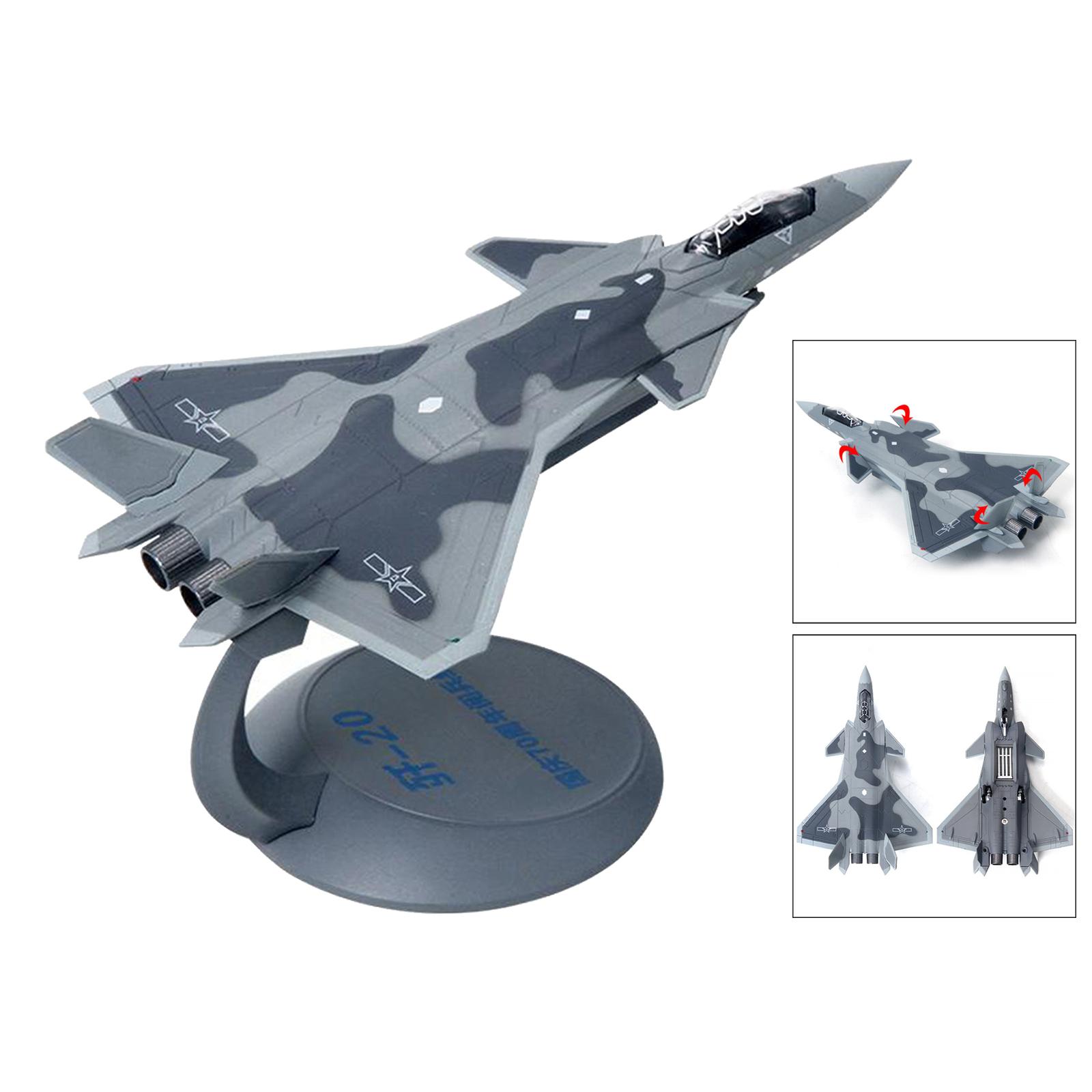 1:144th Scale Metal Airplane J20 Aircraft Alloy ABS Fighter Plane Model