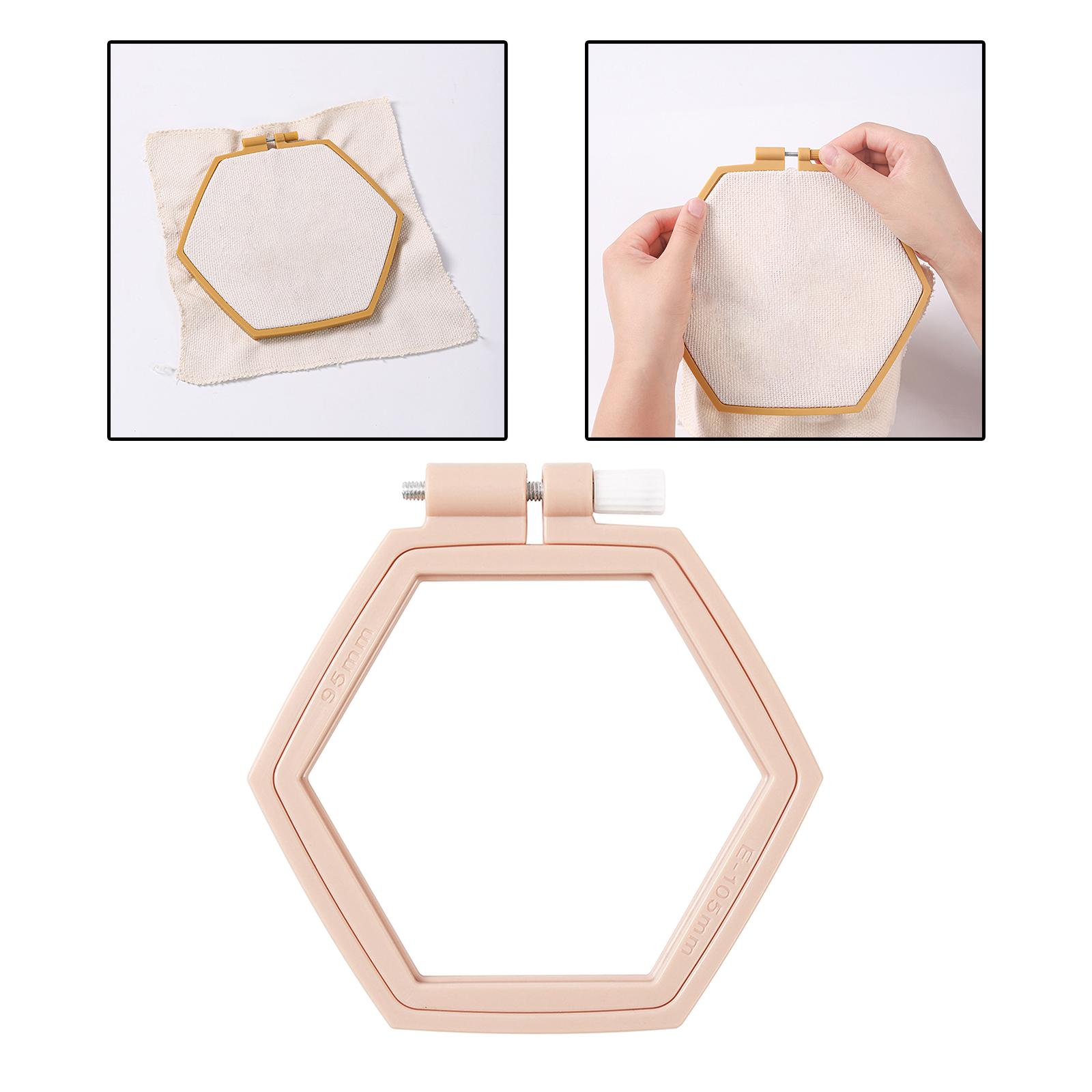 Plastic Embroidery Hoops 105x95mm for Quilting Embroidery Handy Sewing Skin Pink