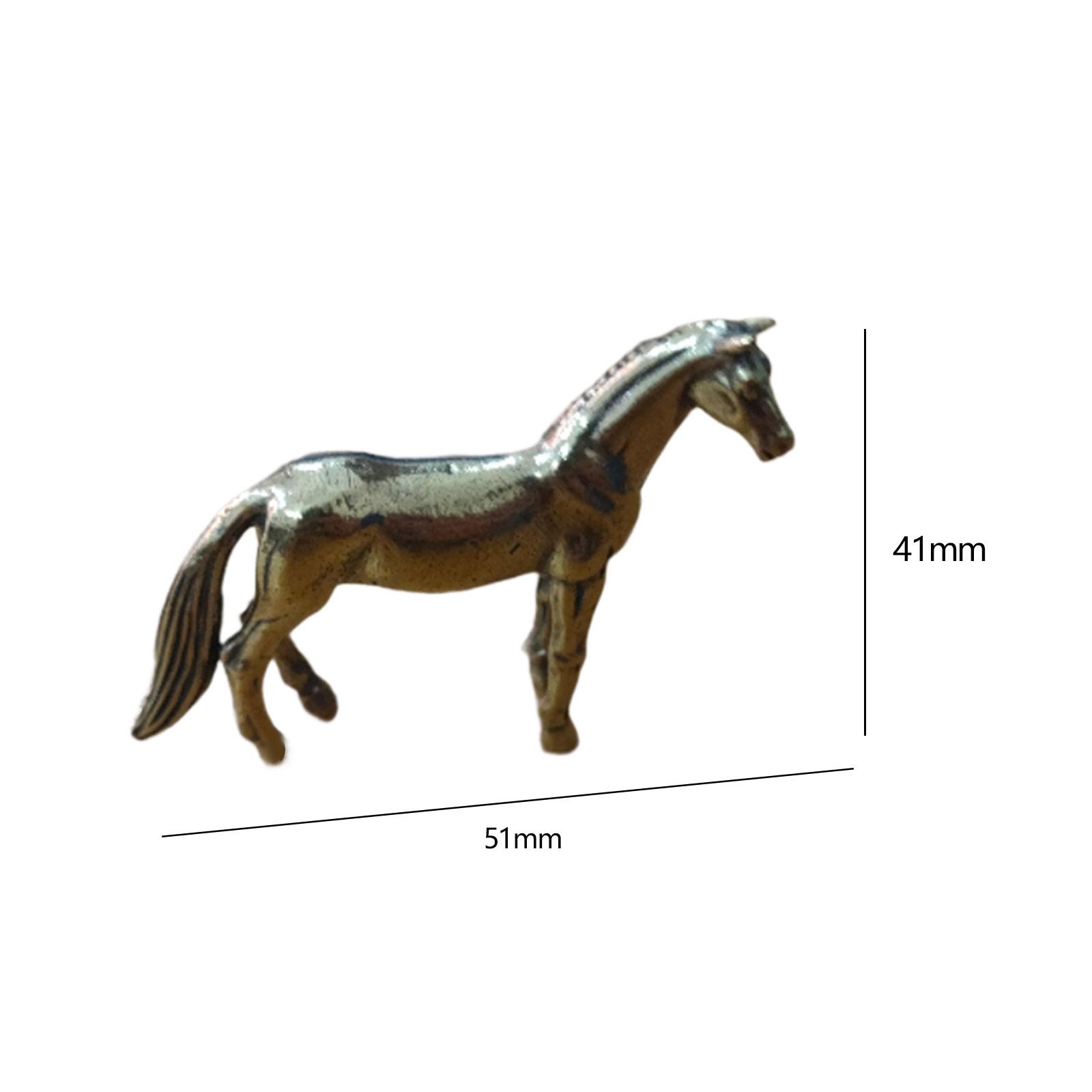 2xHand Painted Horse Sculpture Figurines Crafts for Home Ornaments