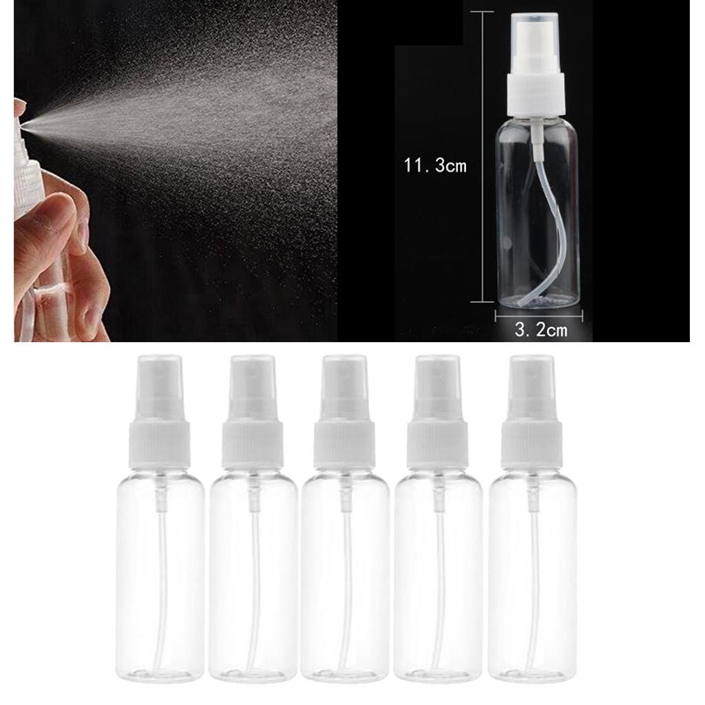 5x Transparent Refillable Empty Atomizer Refillable Fine Mist Sprayer  50ml