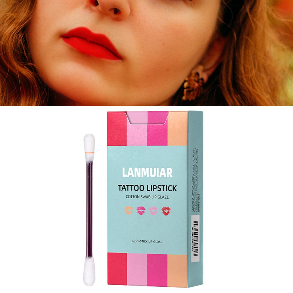 Lipstick Cigarette Cotton Swab Tattoo Waterproof Disposable Velvet Gift Nude