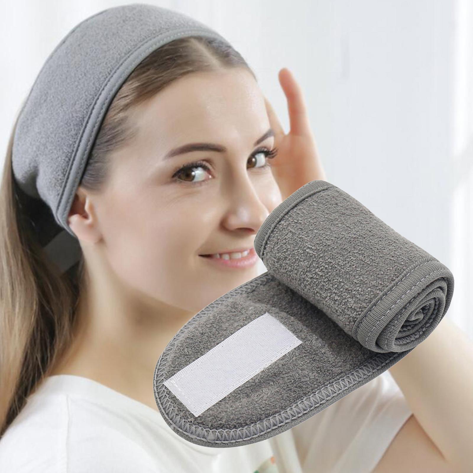 SPA Facial Headband Stretch Washable for Facials Makeup Bath Gray