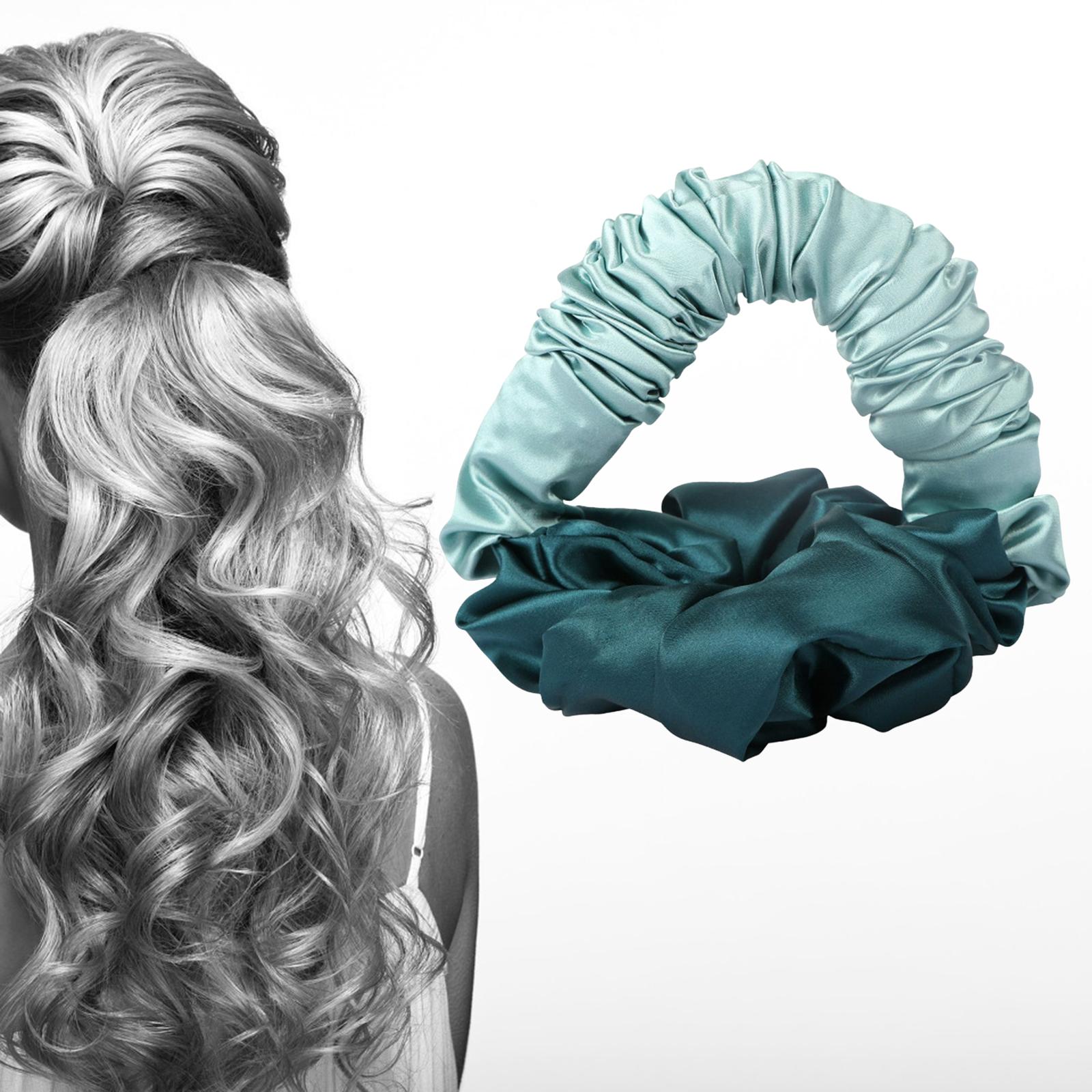 Comfortable Heatless Hair Curler Headband Long Hair DIY Hair Styling Blue