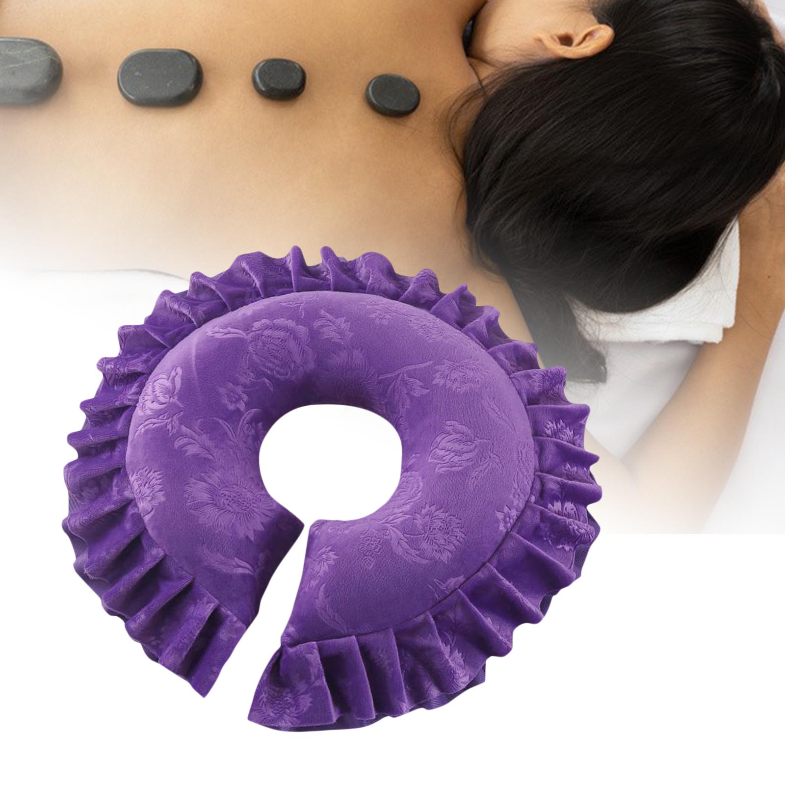 Neck Cushion U Shaped Washable Reusable Comfort for SPA  Purple