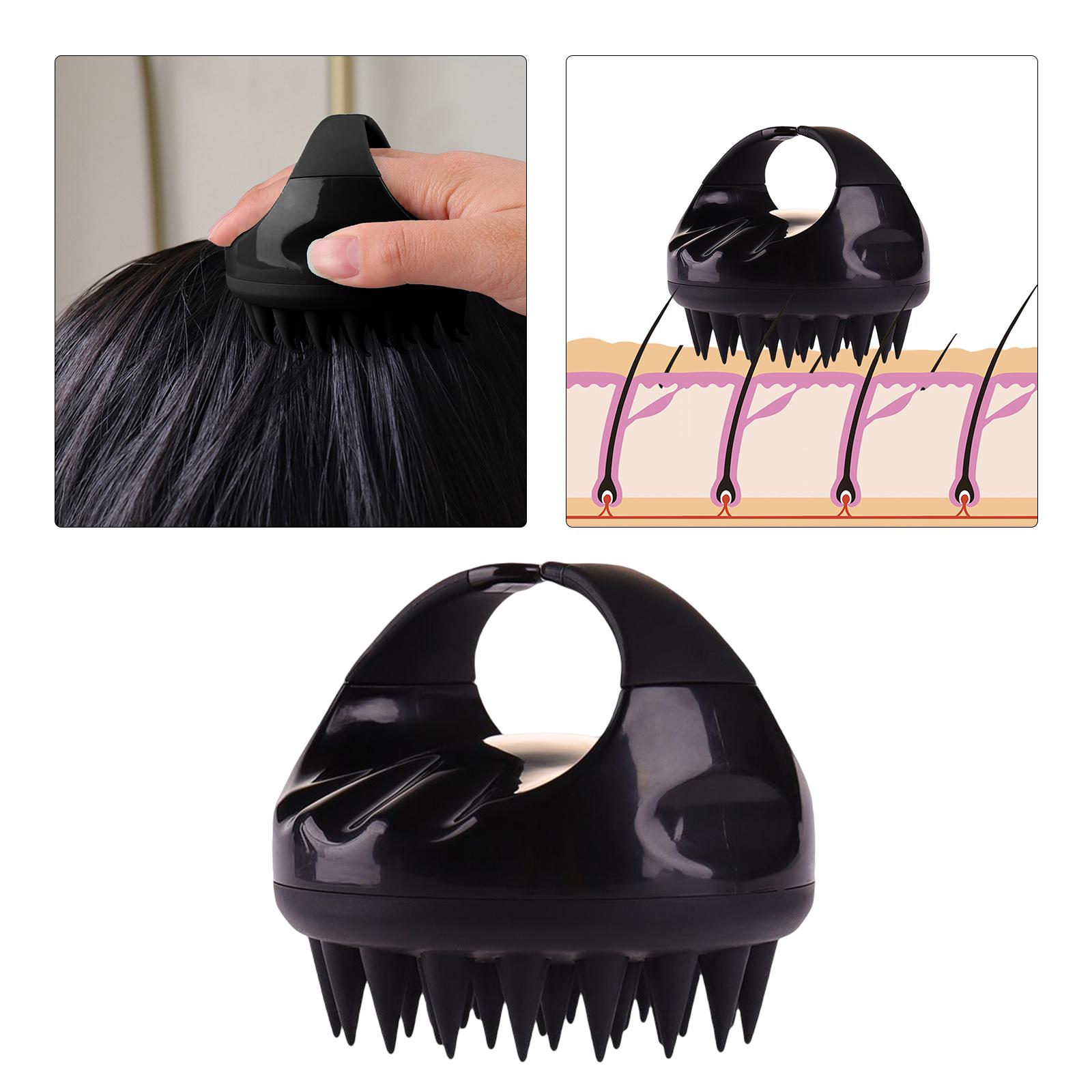 Scalp Massager Shampoo Brush for Itching Relief Hair Growth Curly  Black