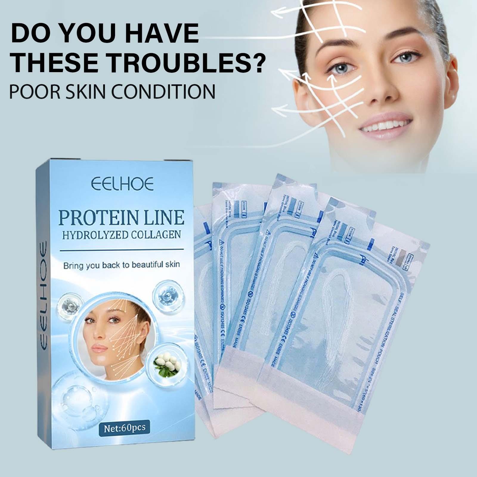 60x Face Protein Threads Wrinkle Firming Collagen Silk Thread Face Serum