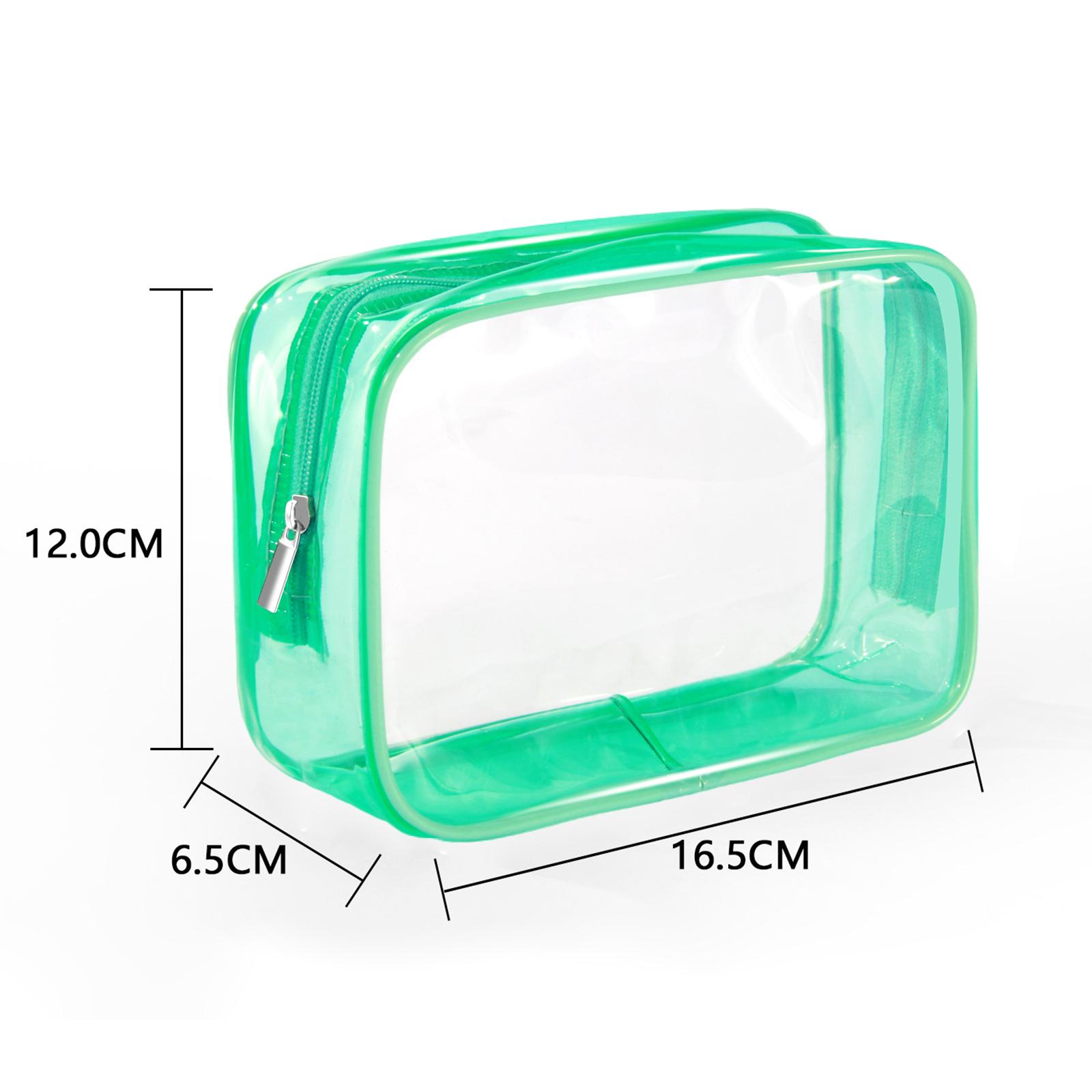 5xWaterproof Toiletry Bag Reusable Holder Container Beach Bag Clear Makeup Bag Green