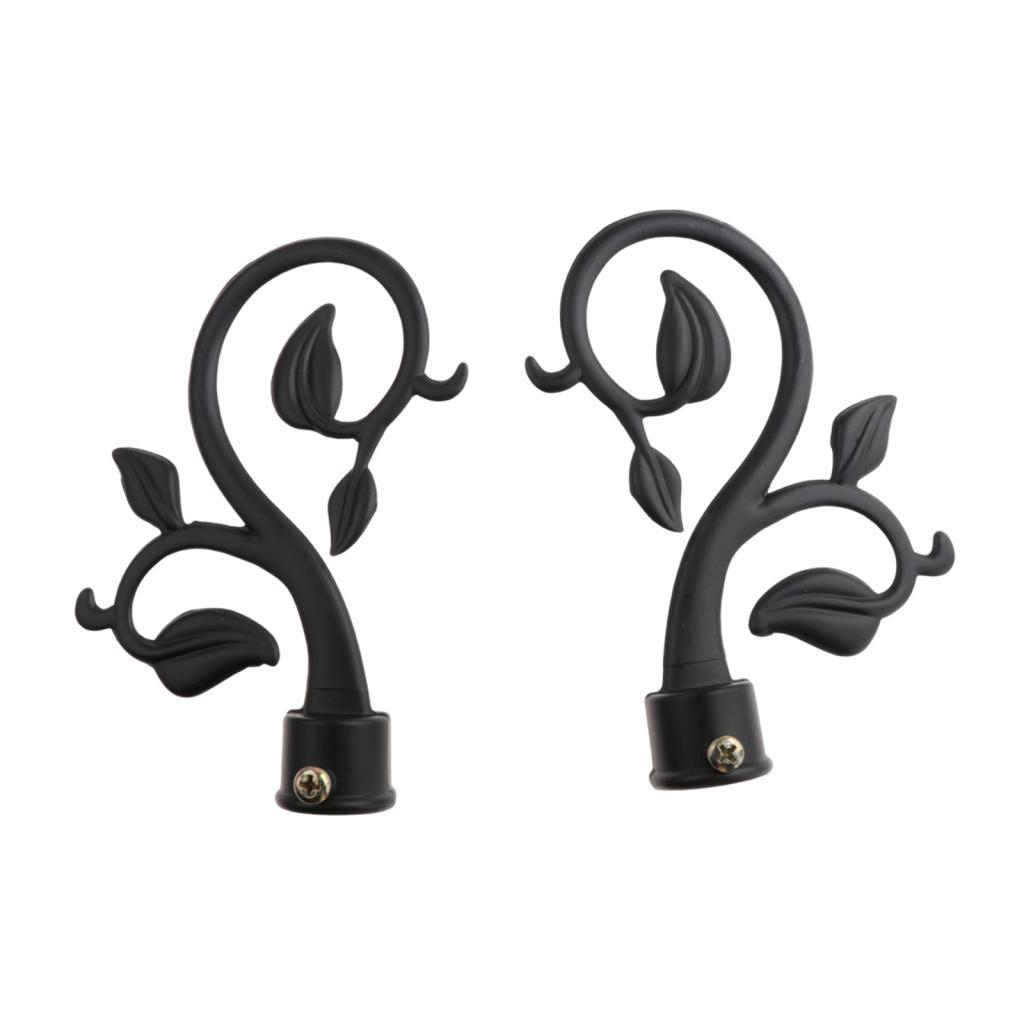 Curtain Rod Finials Black